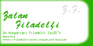 zalan filadelfi business card